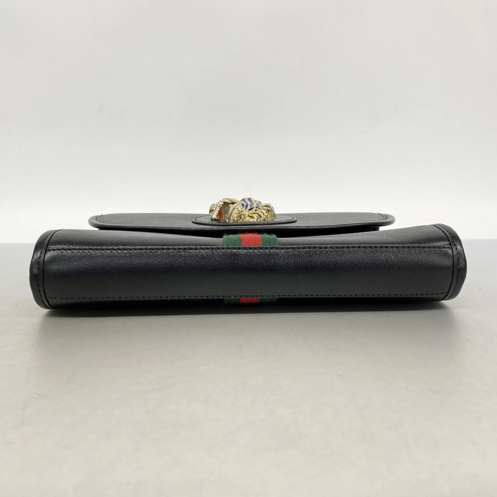 GUCCI Authentic Black Leather Shoulder Bag - Picture 3 of 11